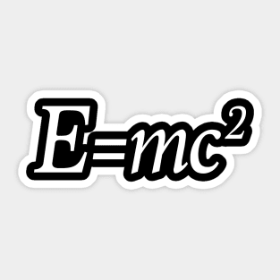 E=mc2 - Typographic Design Sticker